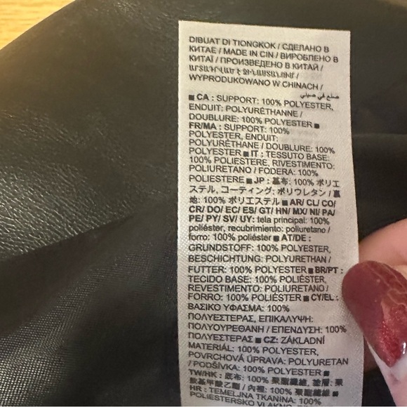 NWT GAP Women's Black Leather Jacket Size XS - Picture 7 of 8